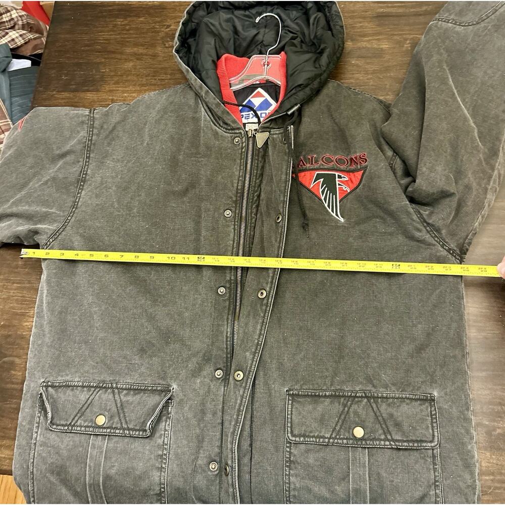 Vintage Apex One NFL Atlanta Falcons Canvas Parka Jacket Mens XL - XXL Very Rare - Picture 6 of 9